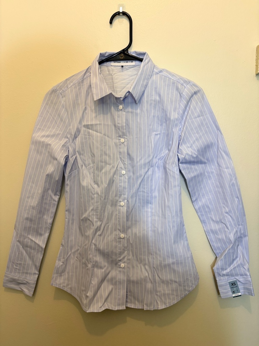 Slim Fit Blue Pinstripe Button-Down Shirt - Unbranded
